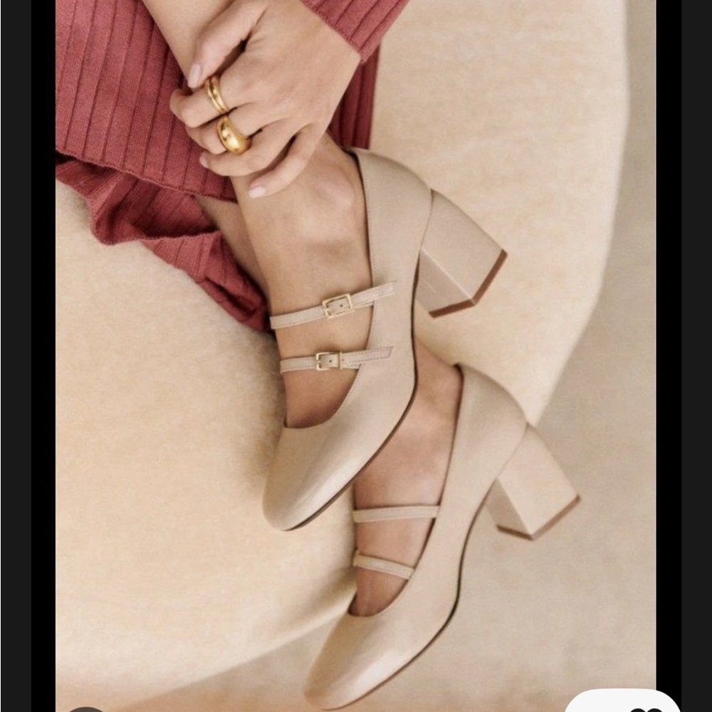 Elegant Beige Mary Jane Heels